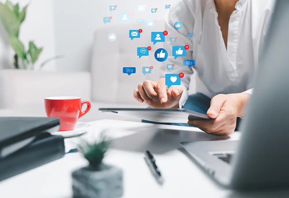 Gestione dei social da tablet